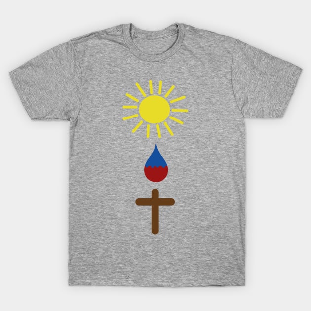 Washed in Blood of Jesus Christ the Lamb, the Son Sacrifice, Crucified, Cross Calvary Symbol T-Shirt by formyfamily